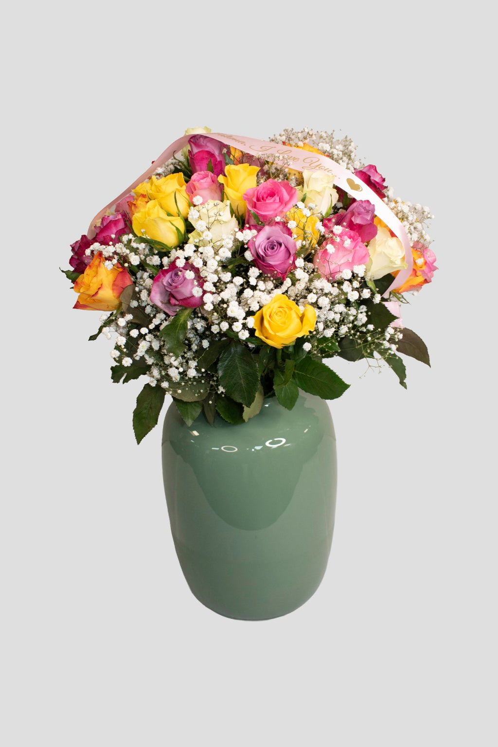 Gekleurde rozen boeket
