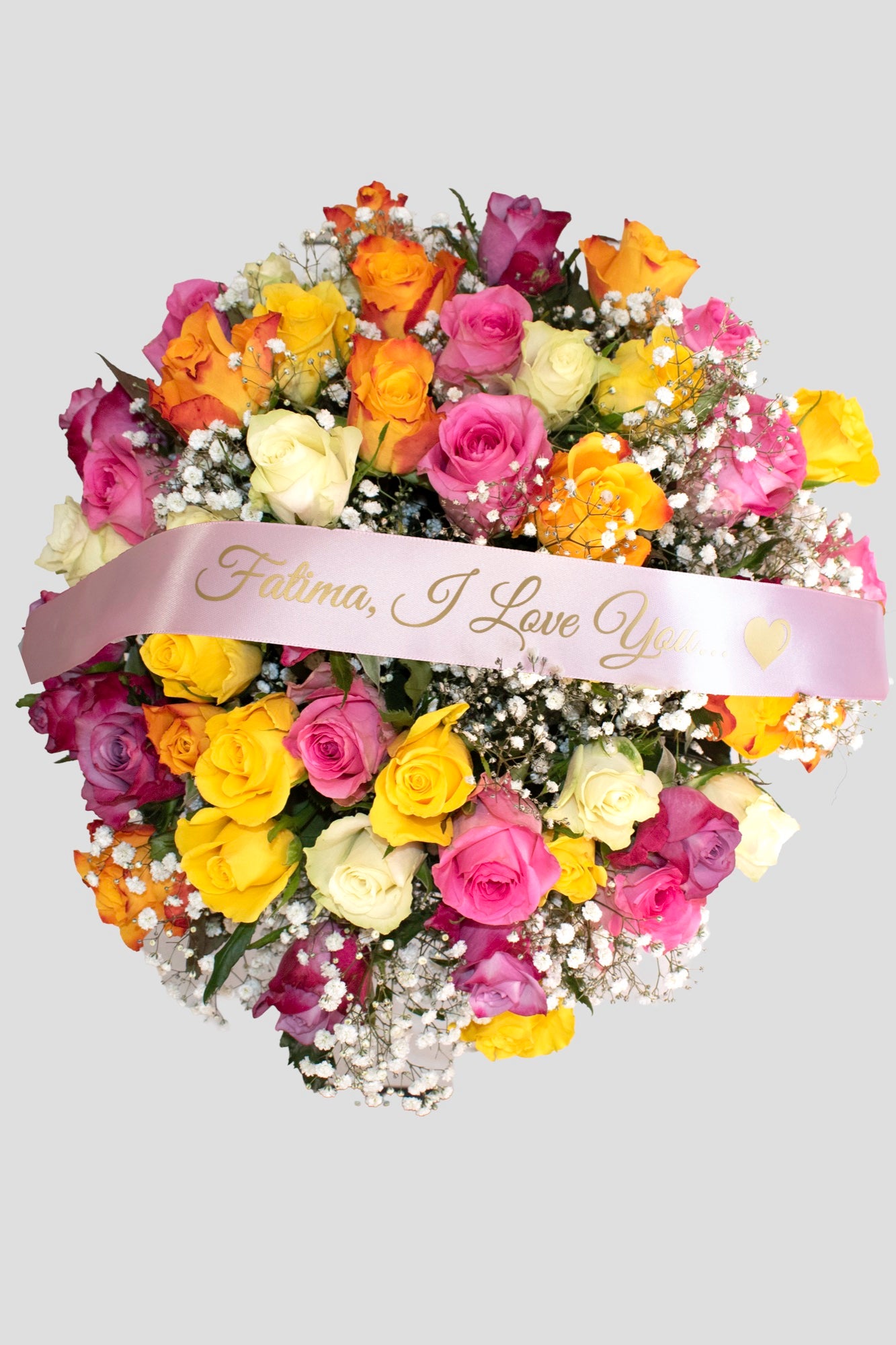 Gekleurde rozen boeket