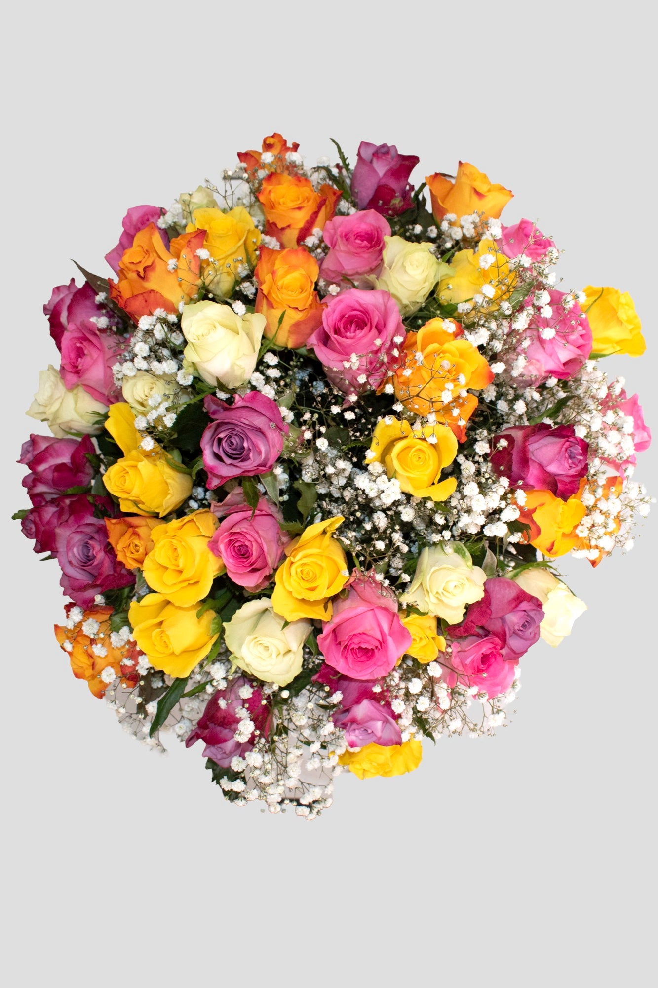 Gekleurde rozen boeket